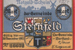 Steinfeld Notgeld