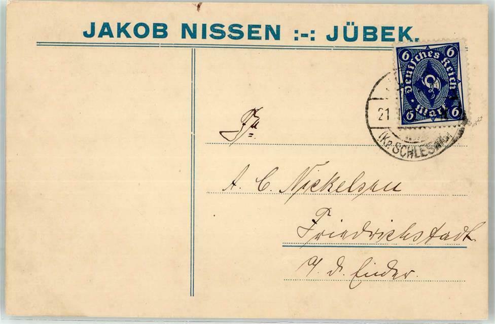 Jakob Nissen, Juebek 1922