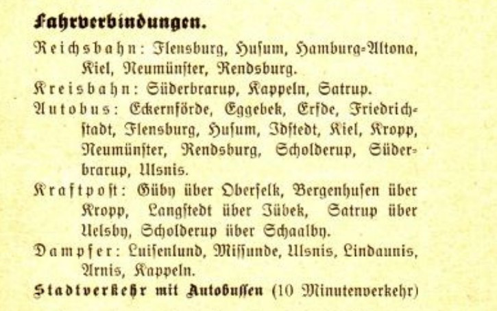 Fahrverbindungen