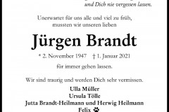 JuergenBrandt,, Traueranzeige