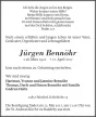 Traueranzeige Juergen Bennoehr