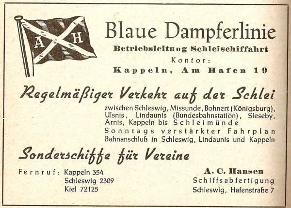 BlaueDampferlinie-Kappeln-Schleswig