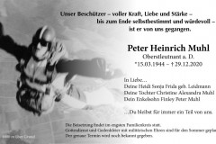 Traueranzeige, Peter Heinrich Muhl