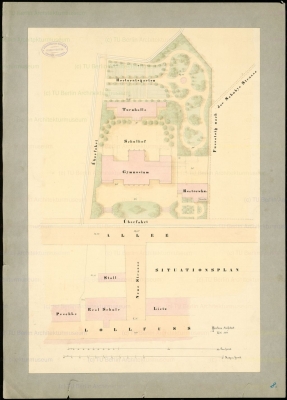 Domschule 1865 Lageplan